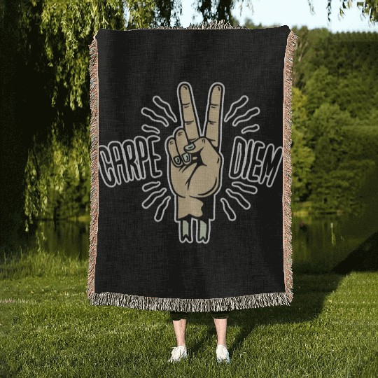 Carpe Diem Woven Blankets