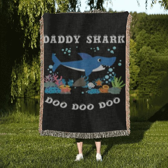 Shark Daddy - Father's Day Gift Woven Blankets