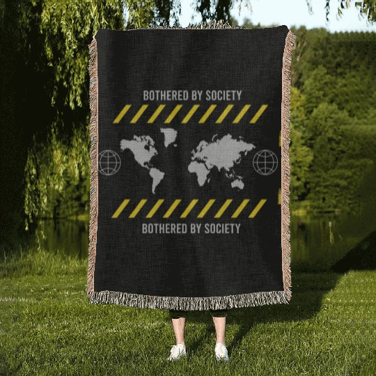 Bothered by Society Woven Blankets
