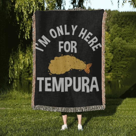 Funny Tempura Shrimp Woven Blankets