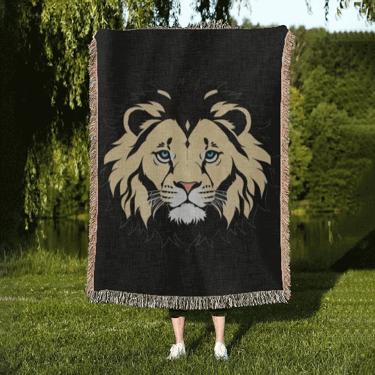 Royal Cartoon Lion - King of the Jungle 6 Woven Blankets