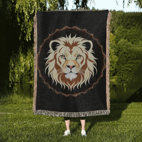 Royal Cartoon Lion - King of the Jungle 20 Woven Blankets