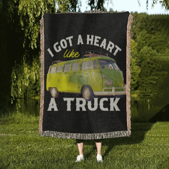 I Got A Heart Like A Truck Woven Blankets