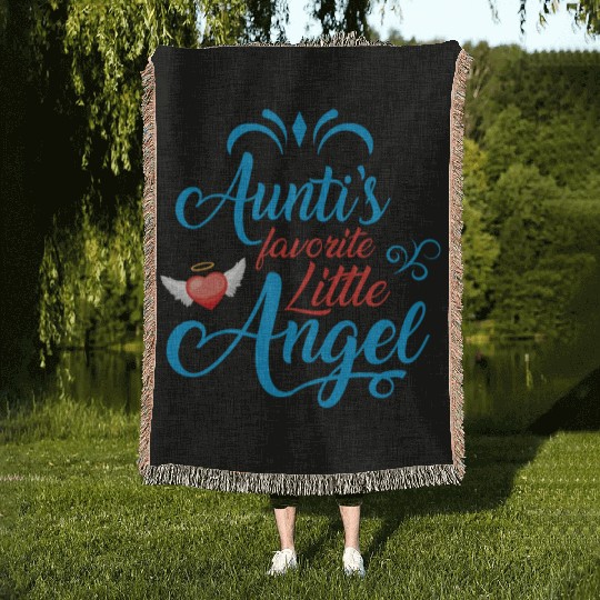 Aunti's Favorite Little Angel 02 Woven Blankets