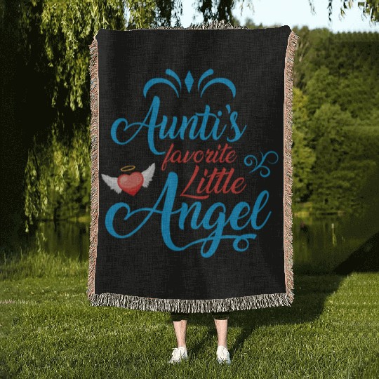 Aunti's Favorite Little Angel 02 Woven Blankets