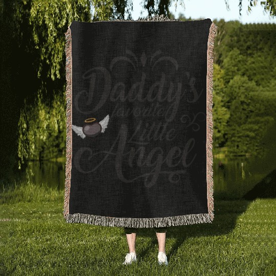 Daddys Favorite Little Angel Woven Blankets