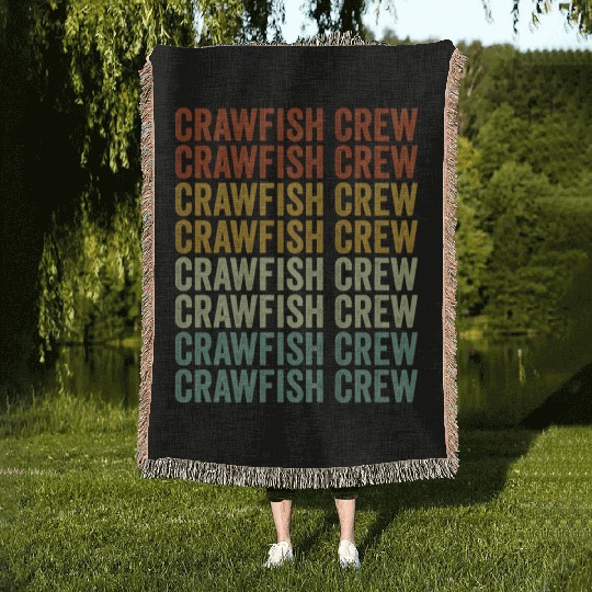 Crawfish Crew Crawfish Boil Crawfish Lover Cajun L Woven Blankets