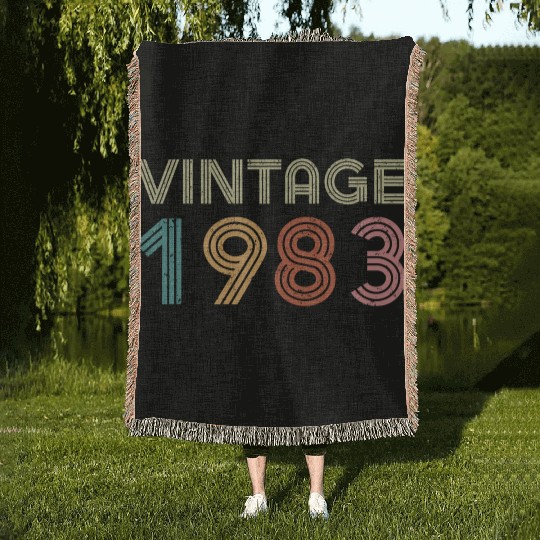 40th Birthday - Vintage 1983 Woven Blankets