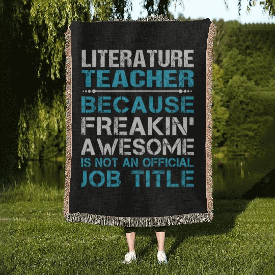 Literature Teacher Woven Blankets - Freaking Awesome Gift