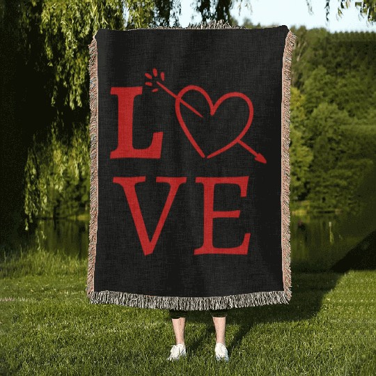 Idée cadeau amour, couple, saint valentin,Love Woven Blankets