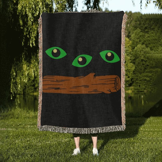 Eyes On Log Woven Blankets
