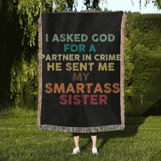 Funny Sister Woven Blankets