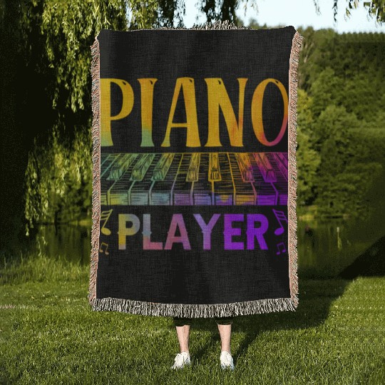 Piano Player Music Musician Lover Woven Blankets