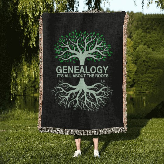 Family Tree Woven Blankets Genealogy