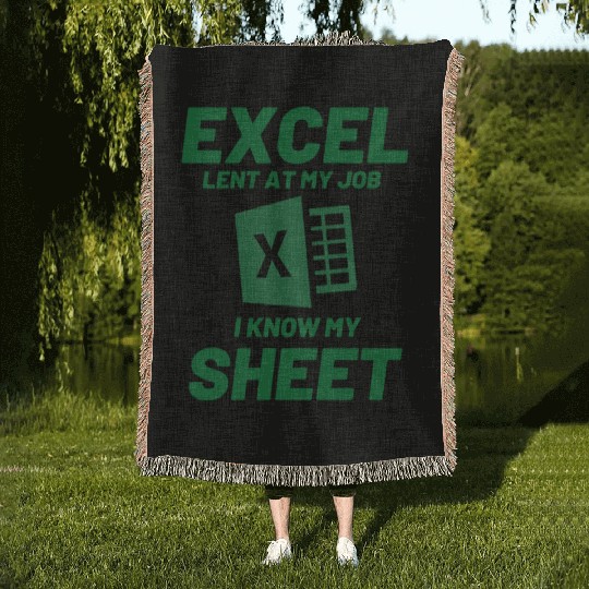 Excel-lent at My Job Funny Accountant Data Analyst Woven Blankets