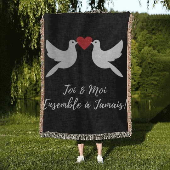 Idée cadeaux couples :Toi et moi ensemble à jamais Woven Blankets