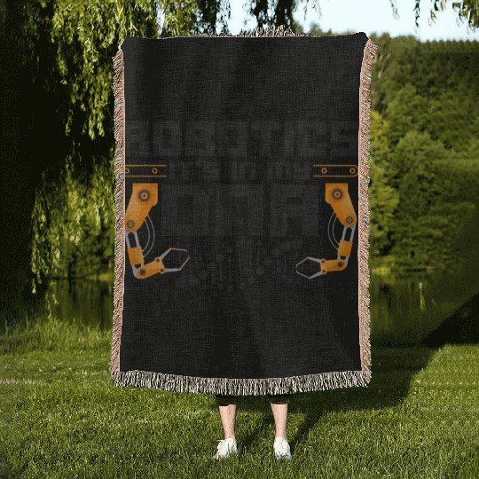 Robot Robotics Engineer Vintage Woven Blankets