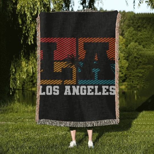 Los Angeles LA California Gift Woven Blankets