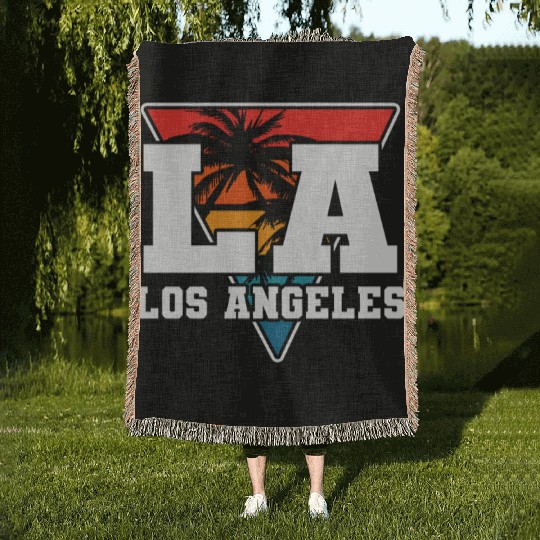 Los Angeles LA California Gift Woven Blankets