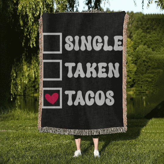 I Love Taco Anti-Valentine, Tacos Are My Valentine Woven Blankets