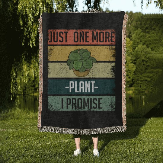 One More Plant Farmer Garden Hobby Gardener Woven Blankets