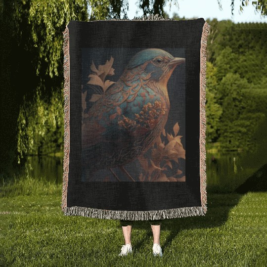 Closeup View Of A Beautiful Ethereal Bohemian Woven Blankets