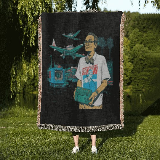 Miniature Plane Lover Cool Retro Radio Controlled Woven Blankets