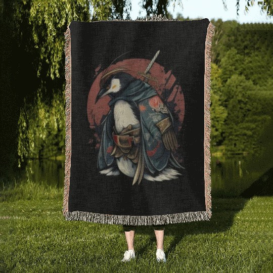 Samurai Novelty fighter caracter fantasy Woven Blankets