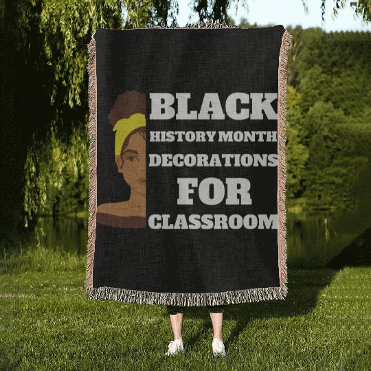 black history month decorations for classroom Woven Blankets