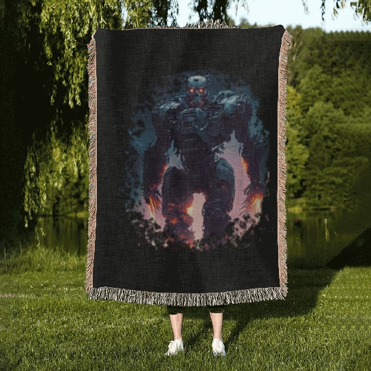 Terminator Exoskeleton Woven Blankets