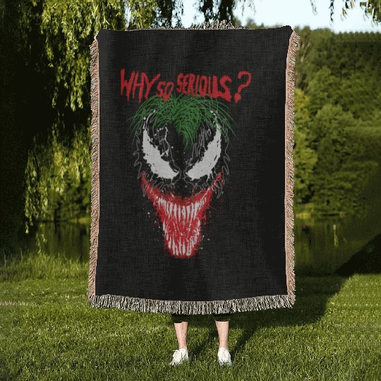 The V.e.n.o.m Joker Symbiosis Why So Serious? Woven Blankets