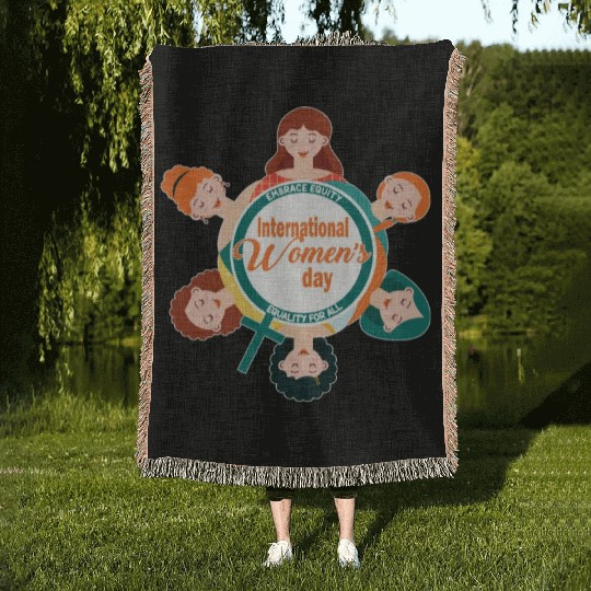 International Women's Day: Equality, Embrace Equit Woven Blankets