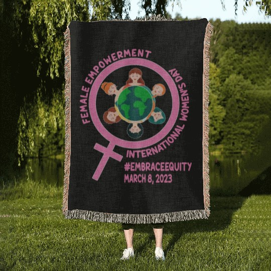 International Women's Day: Empowerment Embrace Equ Woven Blankets