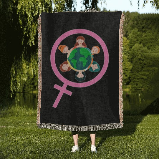 International Women's Day Embrace Equity Woven Blankets