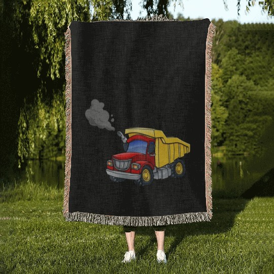 Dump Truck Pump Cover Woven Blankets