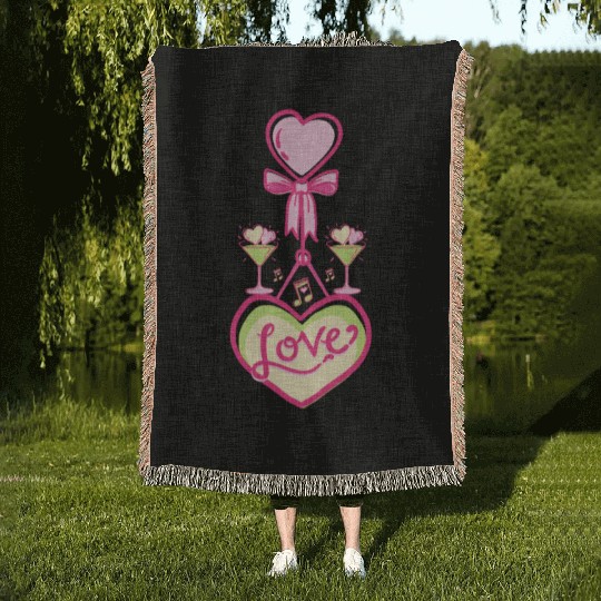 Love - Valentine's day Woven Blankets