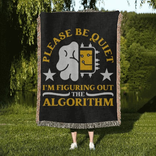 Robotics Please Be Quiet Robots Robotics Engineer Woven Blankets