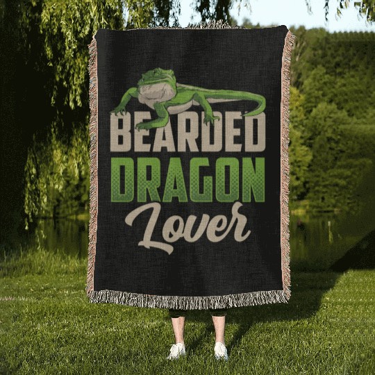 Bearded Dragon Lover Pet Animal Reptile Woven Blankets