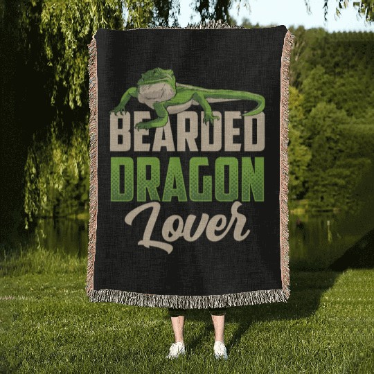 Bearded Dragon Lover Pet Animal Reptile Woven Blankets