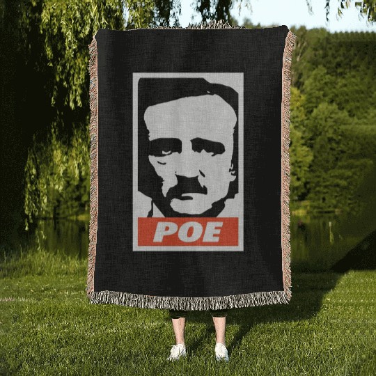 Edgar Allan Poe Woven Blankets