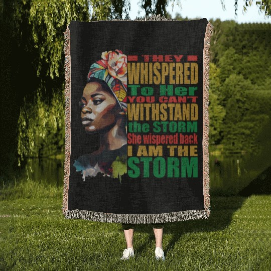 I Love My Roots Black Powerful History Month Woven Blankets