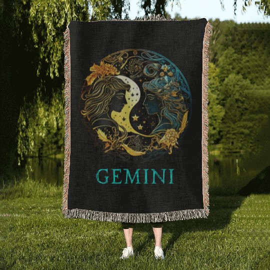 Embrace Your Gemini Identity: Gemini Pride Zodiac Woven Blankets