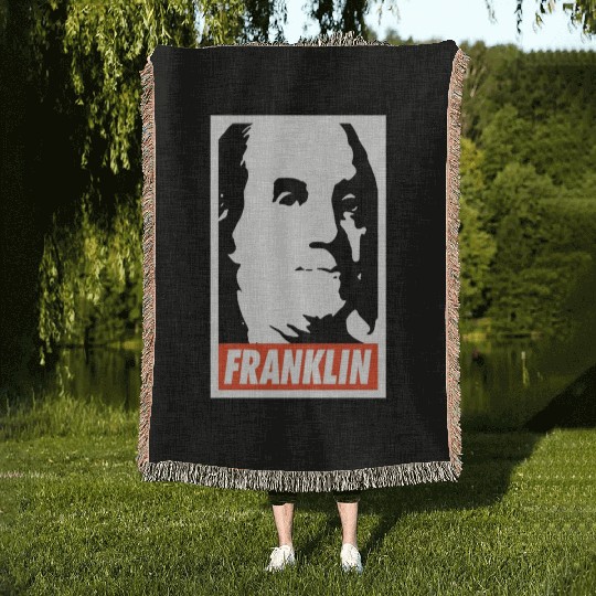 Benjamin Franklin Woven Blankets