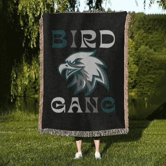 Eagle Bird Gang Funny Philadelphia Woven Blankets