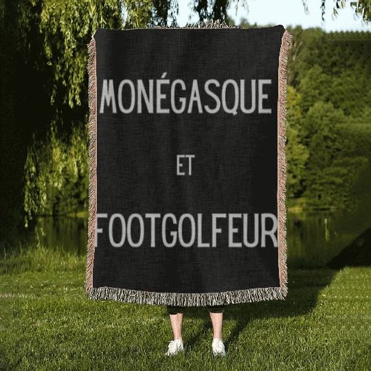Monegasque et footgolfeur Woven Blankets