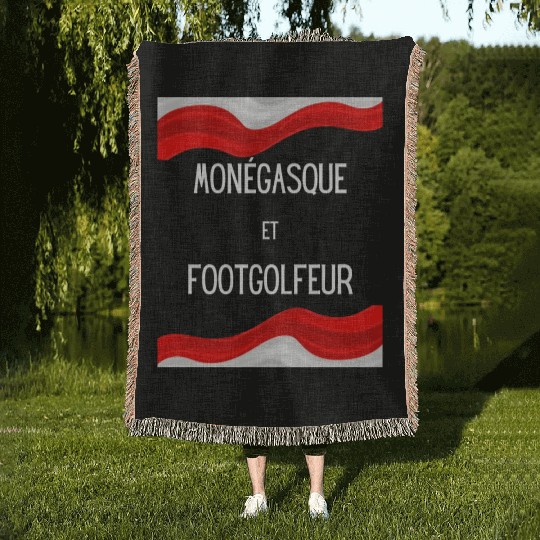Monegasque et footgolfeur Woven Blankets