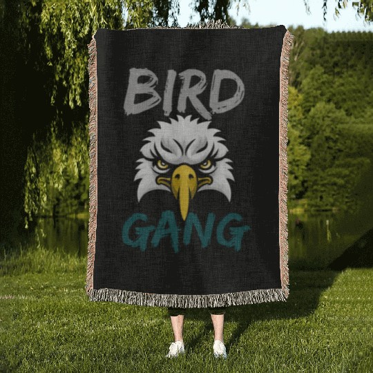 Eagle Bird Gang Funny Philadelphia Woven Blankets