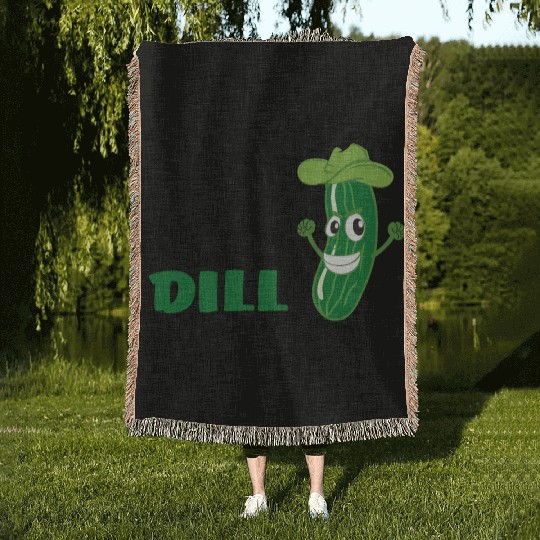 I'm Kind of a Big Dill Cute Pickle for Baby, Baby Woven Blankets