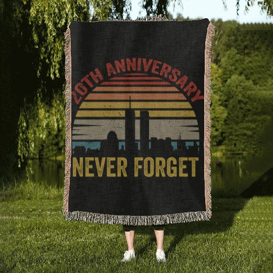 Never Forget 9 11 20th Anniversary Woven Blankets