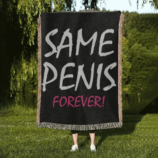 Same Penis Forever Bachelorette Wedding Bride Woven Blankets